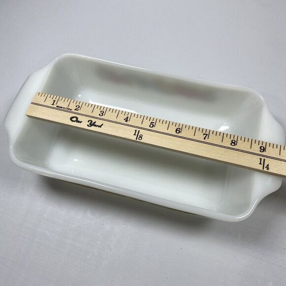 VTG Anchor Hocking Fire King Vegetable Fruit Pattern 1 qt. Loaf/Casserole Dish - Picture 5 of 9